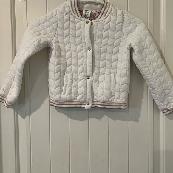Max Studio White Quilted Kids Puffer Jacket - Picture 1 of 4